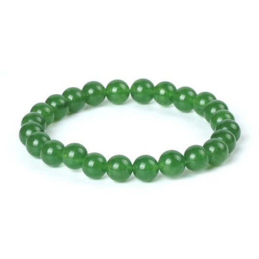 bracelet agate verte billes 8mm