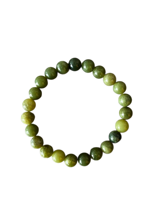 Jade canadien bracelet billes 8mm