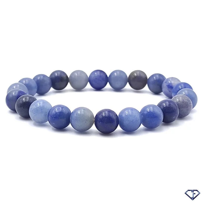 bracelet pierre semi-precieuse aventurine bleu