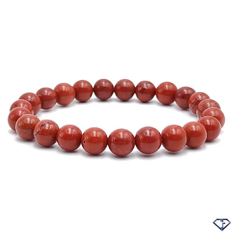 bracelet pierre semi-precieuse jaspe rouge