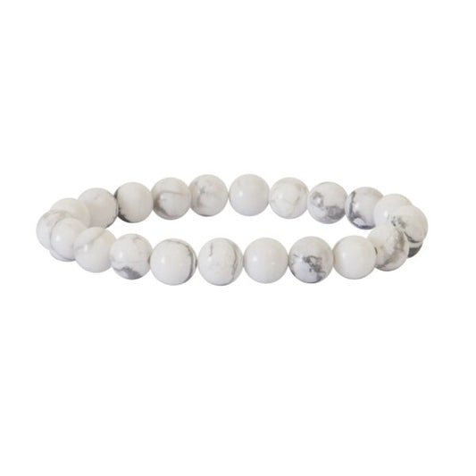 bracelet howlite billes 8mm