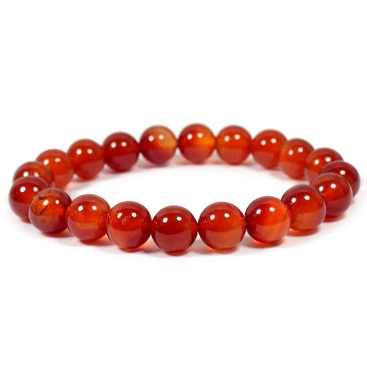 bracelet cornaline billes 8mm