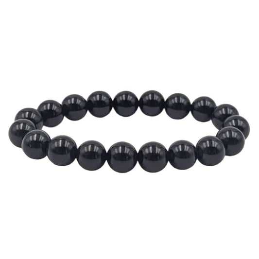 bracelet obsidienne billes 8mm